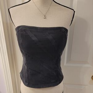 Black Strapless Women's Top